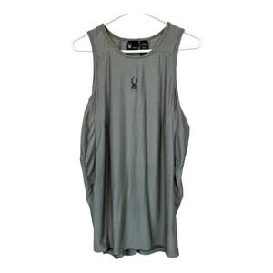 Spyder Silver Womens Athletic Top Shirt Workout Gym Athleisure Sports Small